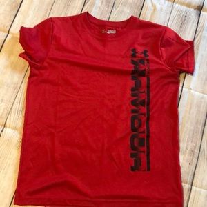 Boys red under armor shirt
